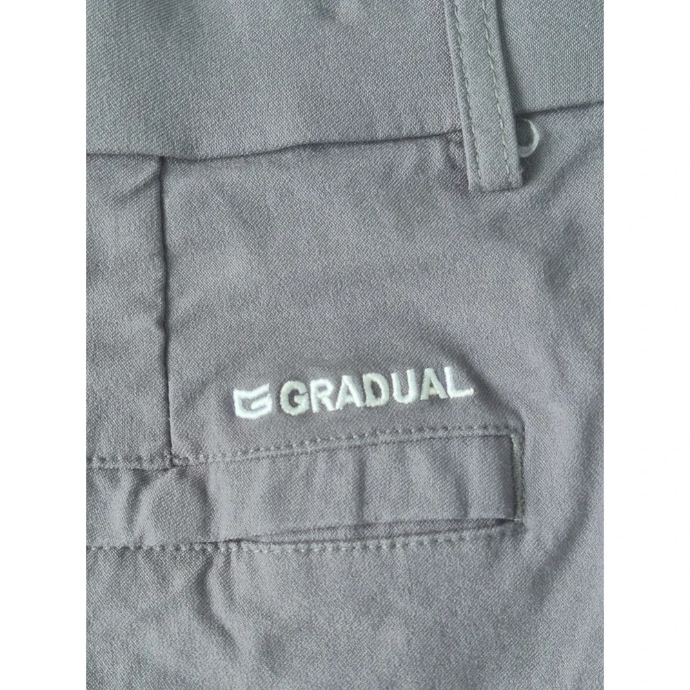 Gradual Golf Shorts Mens 34 Gray Performance Stretch Flat Front 10.5 Inseam